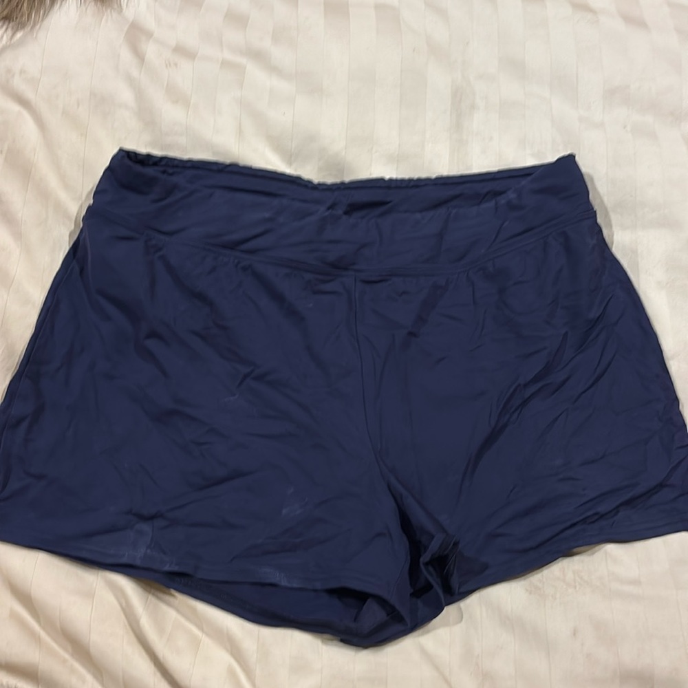 Swim shorts with liner.  EUC Navy blue